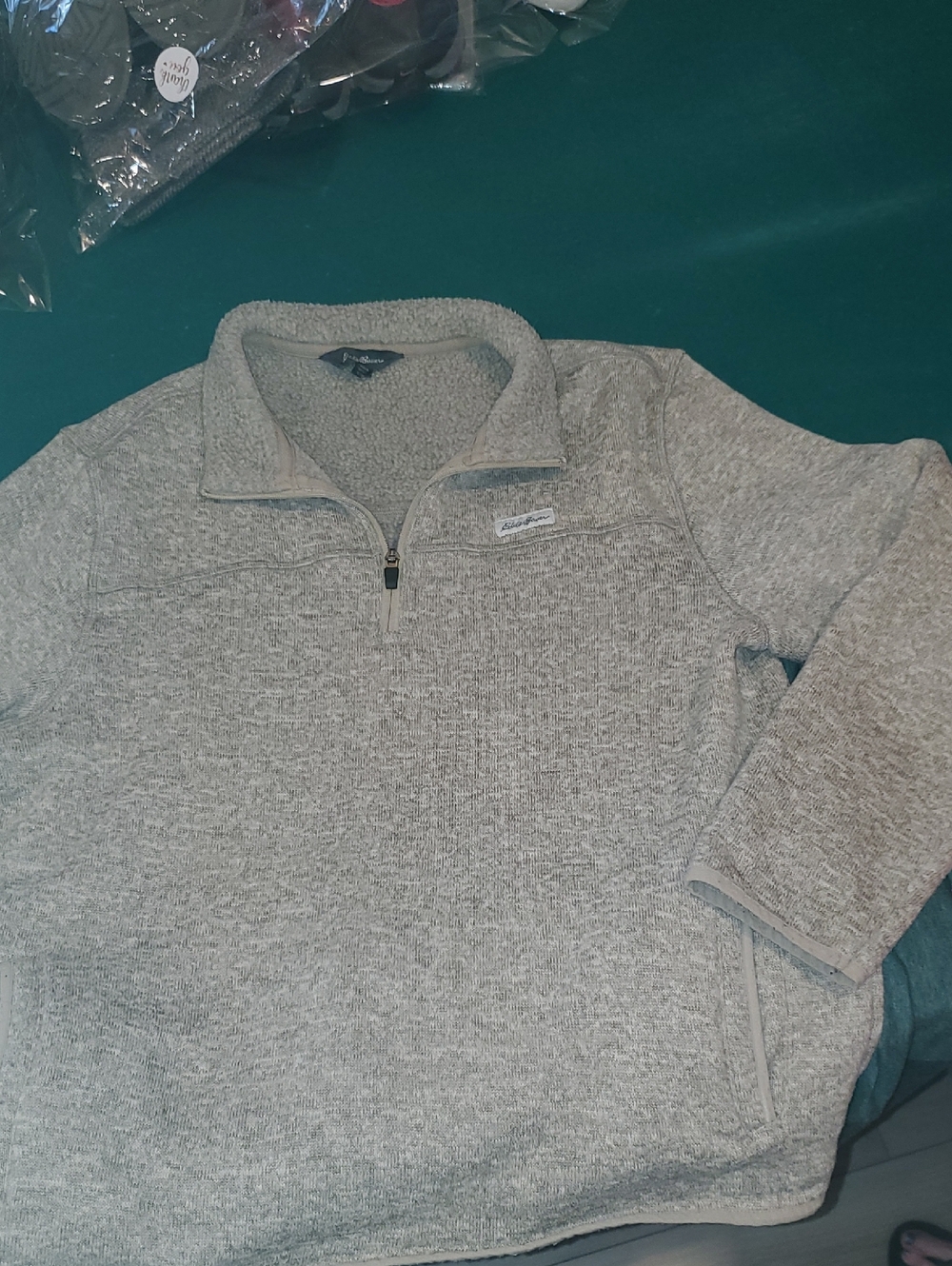 Eddie Bauer Men's 1/4 Zip Mock Neck Classic Fit Pullover Sweater Fleece